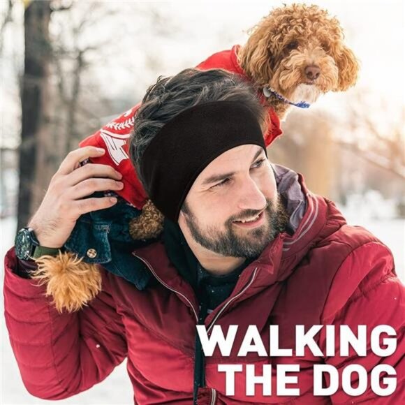 JOEYOUNG Fleece Ear Warmers for Men Women Kids - Winter Headband Ear Muffs Ear - Picture 2 of 7